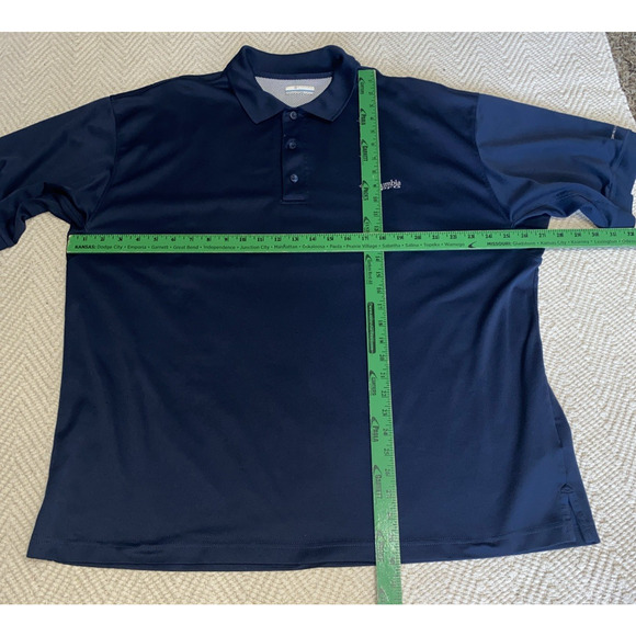 Columbia PFG Short Sleeve Polo Shirt Men's Size XXL Blue Performance Golf Sporty - Picture 3 of 4